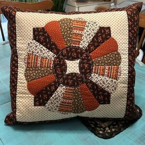 Vtg Granny’s Trunk Pillow Cut and Sew Patchwork Design- handmade